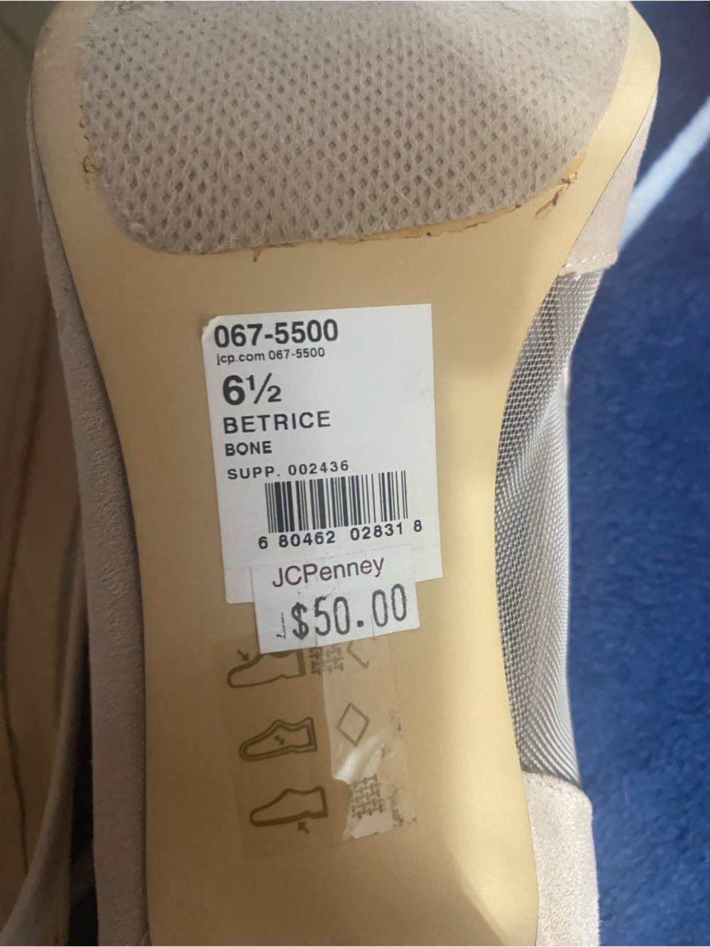 Call It Spring Beige Pointed Toe Mesh-Inset Pumps - Picture 7 of 7